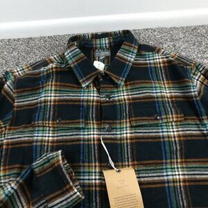 NWT LL Bean Shirt Flannel 1933 Chamois L/S Button Plaid Mens 2XL Slim Fit